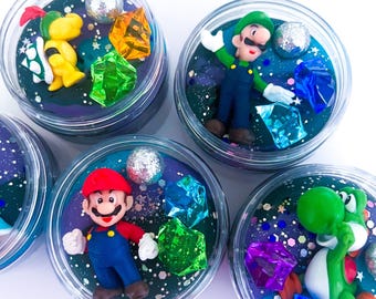 GALAXY PLAYDOUGH JAR gunsten, gunsten videogame verjaardagsfeestje, zintuiglijke speelset kinderen, voorgevulde goodiebags verjaardag, gamer playdough-kit