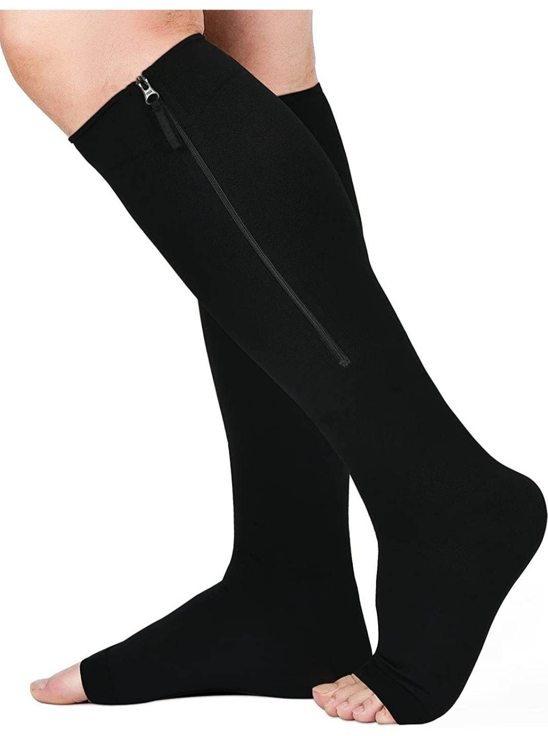 1 paires de chaussettes de compression à glissière pour femmes