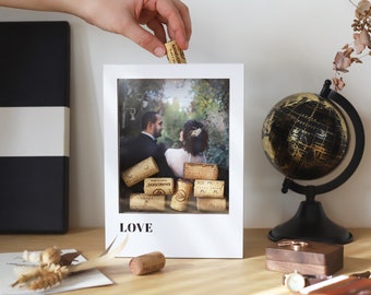 Custom Wine Cork Holder, Personalized Wedding Shadow Box, Wedding Memory Box, Wine Cork Holder Custom Housewarming Gift, Wooden Cork Box