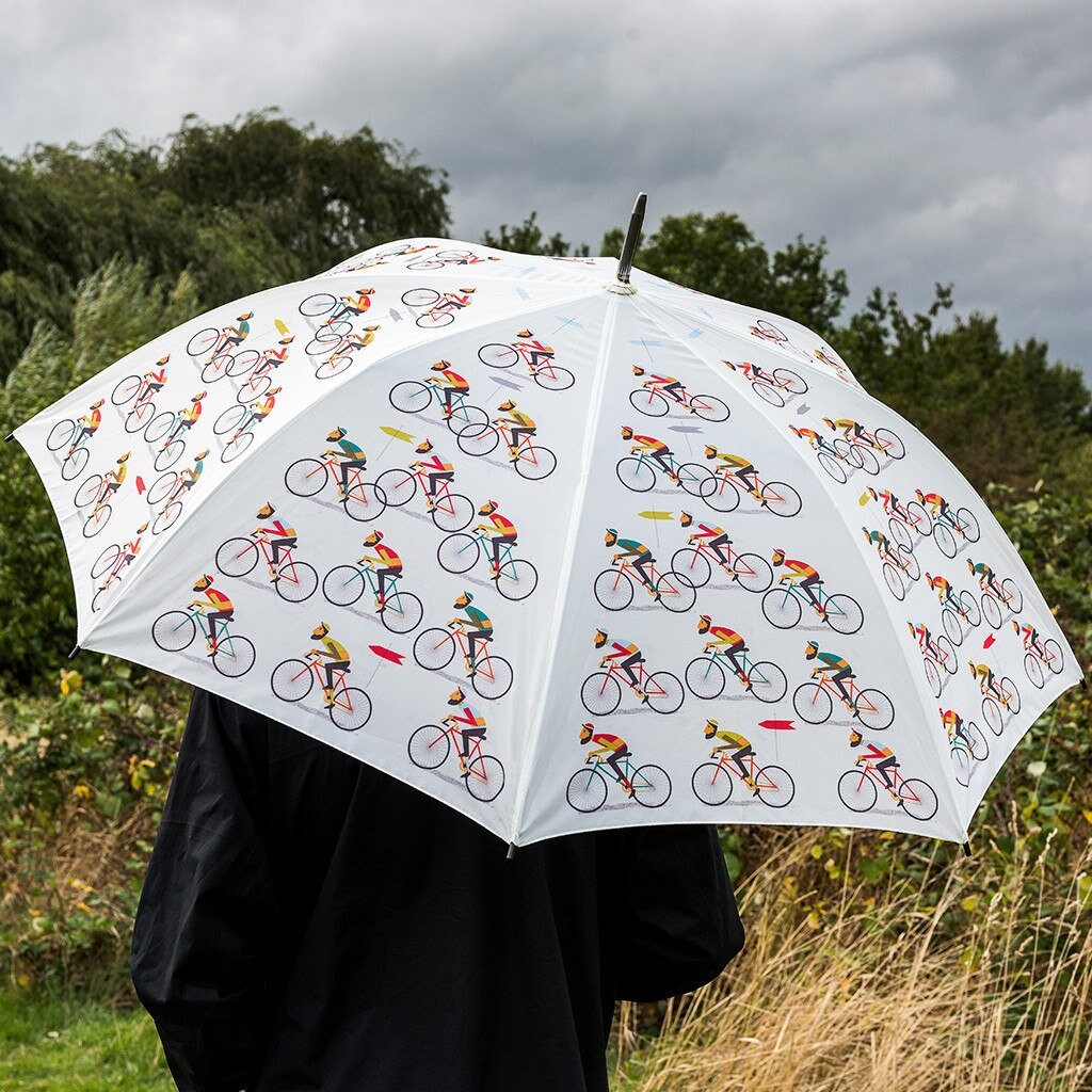 Cyclist Print Umbrella / Cyclist Design Umbrella / Bicycle Etsy