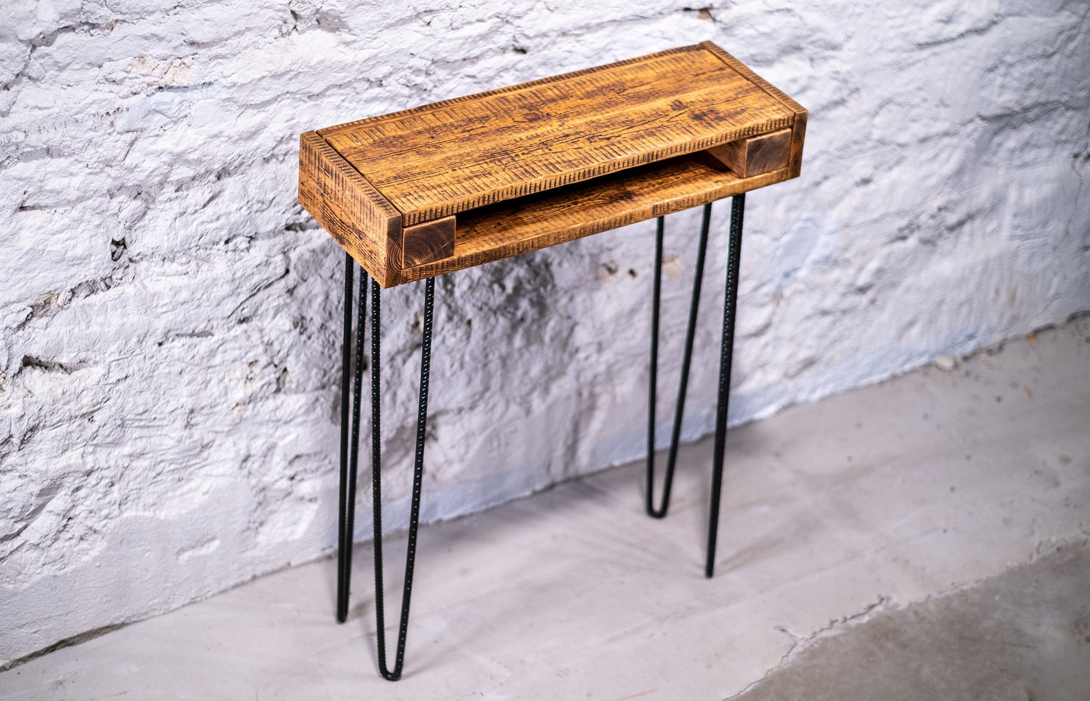 TABLA DE CONSOLA RUSTICa de madera reciclada rústico Etsy