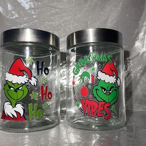 Grinch Christmas Candy Jar