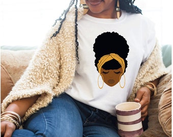 Cheveux Afro T-Shirt Women Empowerment mouvement anti-discrimination Tee Top Cheveux Afro T-Shirt Women Empowerment mouvement anti-discrimination Tee Top