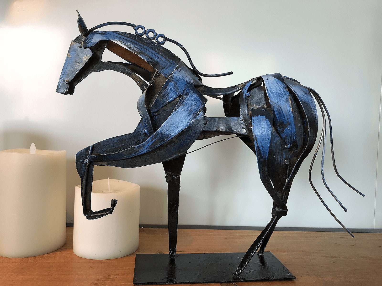 3D Metal Art Horse Statue Decor100 Handmade Horse Sculpture Etsy