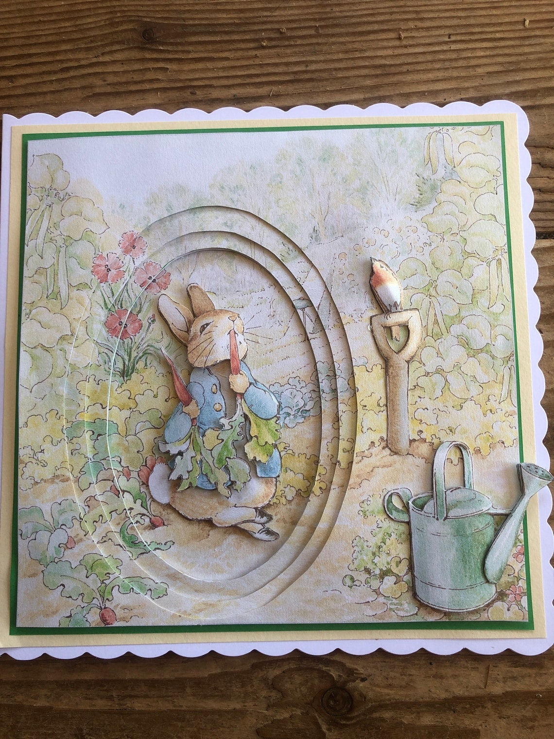 Peter rabbit handmade greeting card | Etsy
