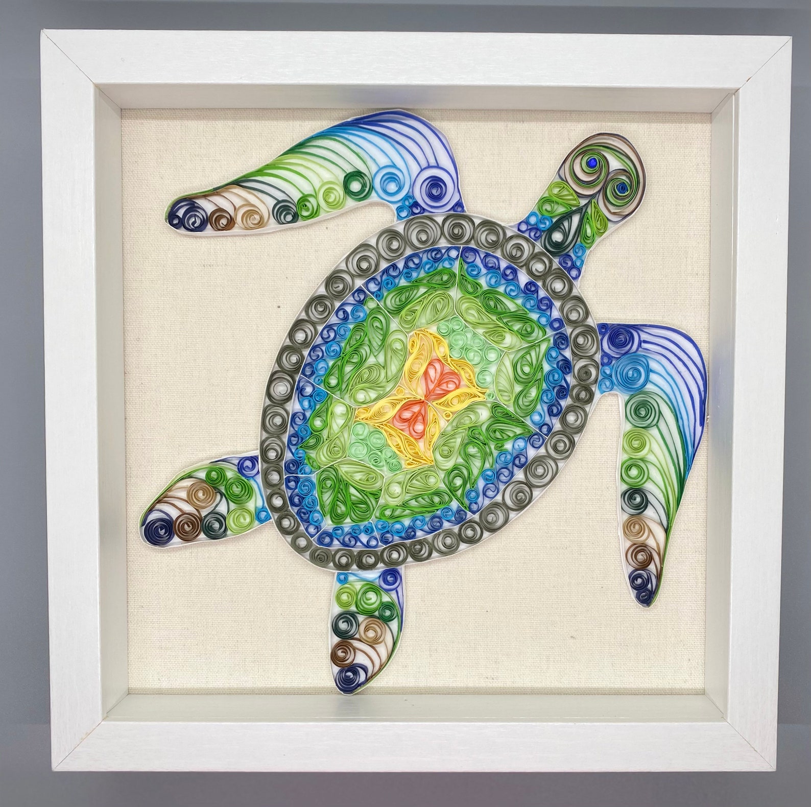 Turtle Handmade Quilled One of a Kind Etsy