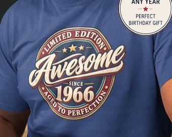60th Birthday Shirt, Awesome Since 1966 T-Shirt | Vintage 1966 T Shirt, Born in 1966