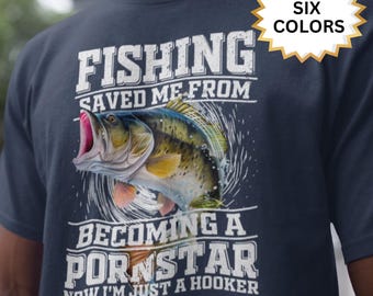おもしろ釣りTシャツ：バス釣りグラフィックTシャツ（メンズ）