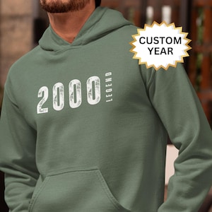 25th Birthday Gift: Unisex 2000 Legend Hoodie