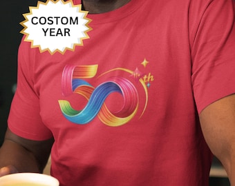 Camiseta de 50 cumpleaños, regalo de feliz cumpleaños colorido de 1976 para él