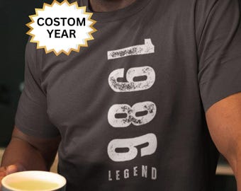 40th Birthday T-Shirt for Men: 1986 Vintage Legend Tee