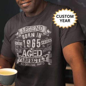 60th Birthday Gifts for Men, 1965 Birthday Shirts for Men, Custom 1965 Vintage t-shirt, Personalized 60th Gifts Ideas Man, 60 Birthday Shirt