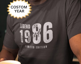 40th Birthday T-Shirt for Men – 1986 Legend Tee