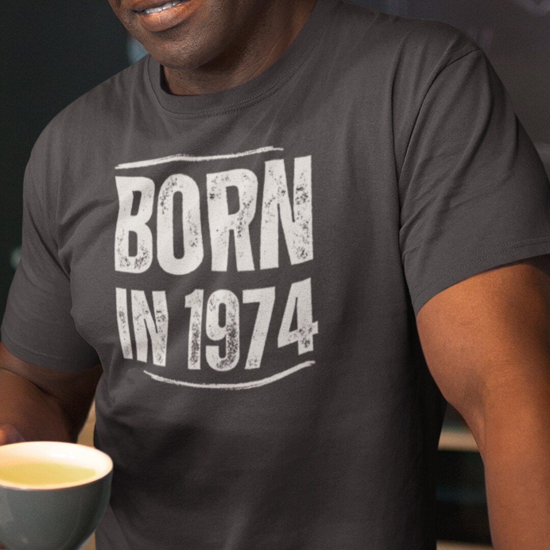 50th Birthday Shirt For Men - Est. 1975 Retro Gift, Personalized Custom T-Shirt - View #2
