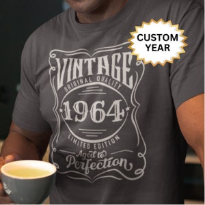 60th Birthday Gifts for Men - 60th Birthday Decorations for Men -1964 Vintage t-shirt For Men - 60th Gifts Ideas for Him - 60 Birthday Shirt