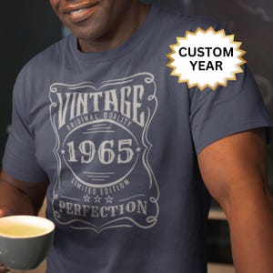 60th Birthday Gifts for Men - 60th Birthday Decorations for Men -1965 Vintage t-shirt for Men - 60th Gifts Ideas for Him - 60 Birthday Shirt