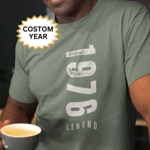 Camiseta de 50.º cumpleaños para hombre: Leyenda de 1976, año personalizado