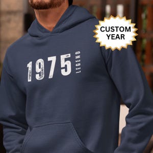 50th Birthday Gift Hoodie for Men - 50th Birthday Decorations for Men - Born in 1975 For Men - 50th Gifts Ideas for Him - 50 Birthday Hoody