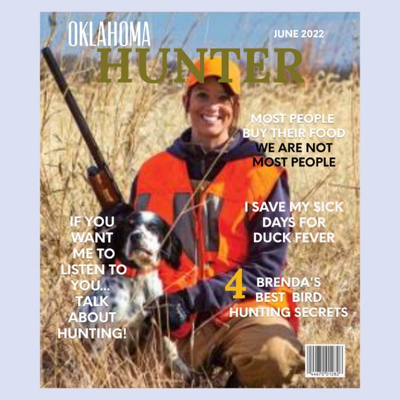 Personalized Hunter Magazine Cover, Digital File, Hunting Gifts