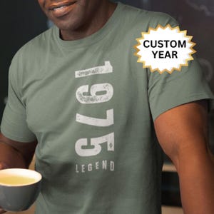 Cadeaux 50e anniversaire homme, chemise 50e anniversaire pour homme, t-shirt 1975 pour homme, idée cadeau 50e pour lui, t-shirts 50e anniversaire, idées cadeaux 1975