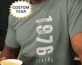 1976 Birthday T-Shirt for Men – 1976 Vintage Legend Tee