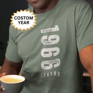 T-shirt 60e verjaardag, op maat gemaakt Legend-T-shirt uit 1966 voor heren