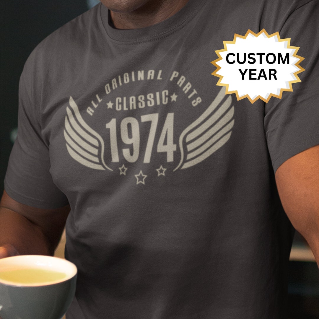 1974 Birthday T-Shirt – Personalized Birth Year Shirt, 50th Birthday Gift For Men, Customizable