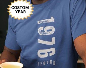 50th Birthday Gift: 1976 Legend T-Shirt for Men