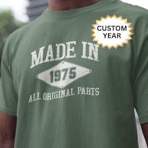 50th Birthday Gift: 1975 Vintage T-Shirt for Men