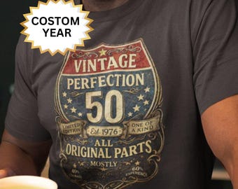 Regalo de 50 cumpleaños: camiseta vintage de 1976 para hombre
