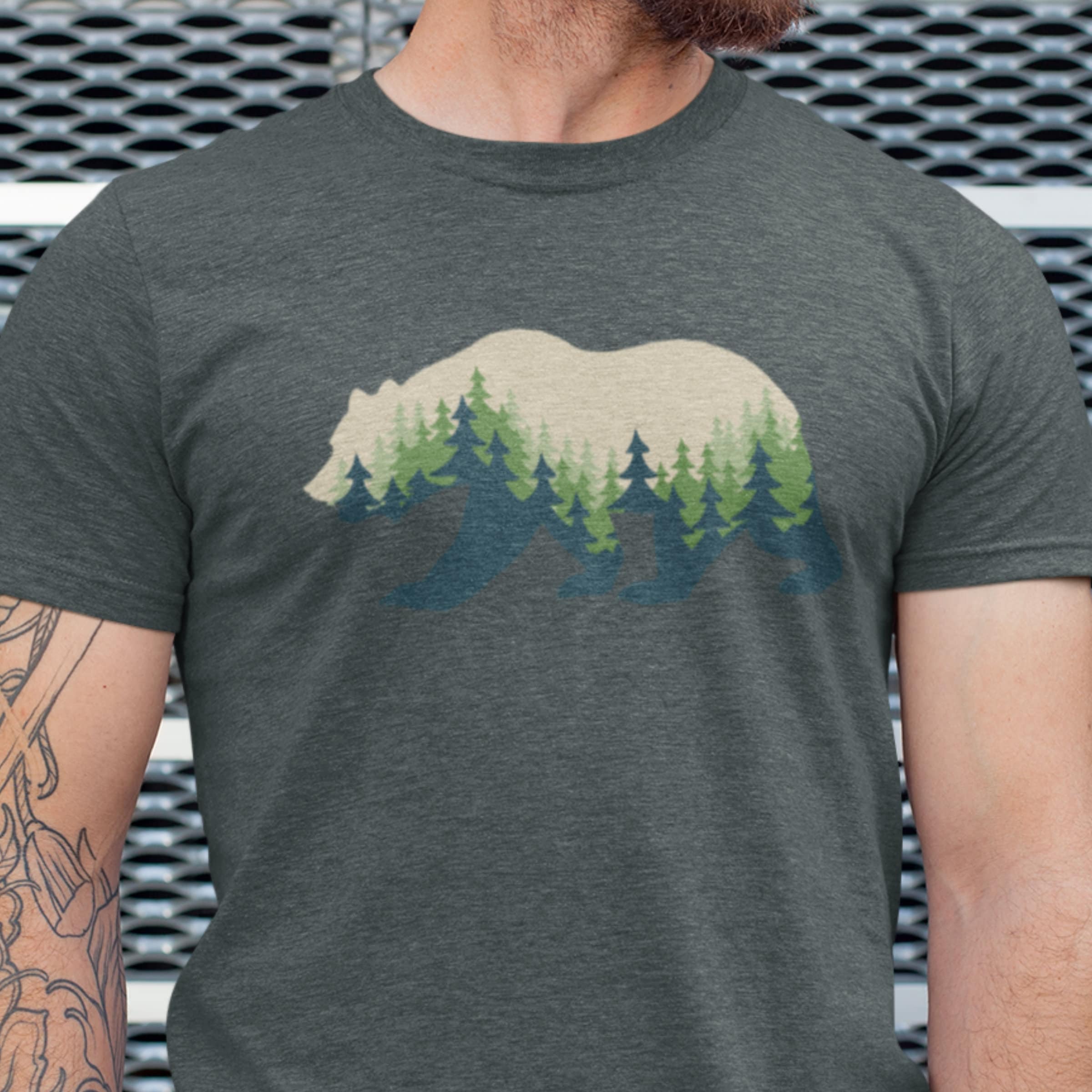 Nature Shirt Tree TShirt Mountain Themed TShirt Hiking Etsy