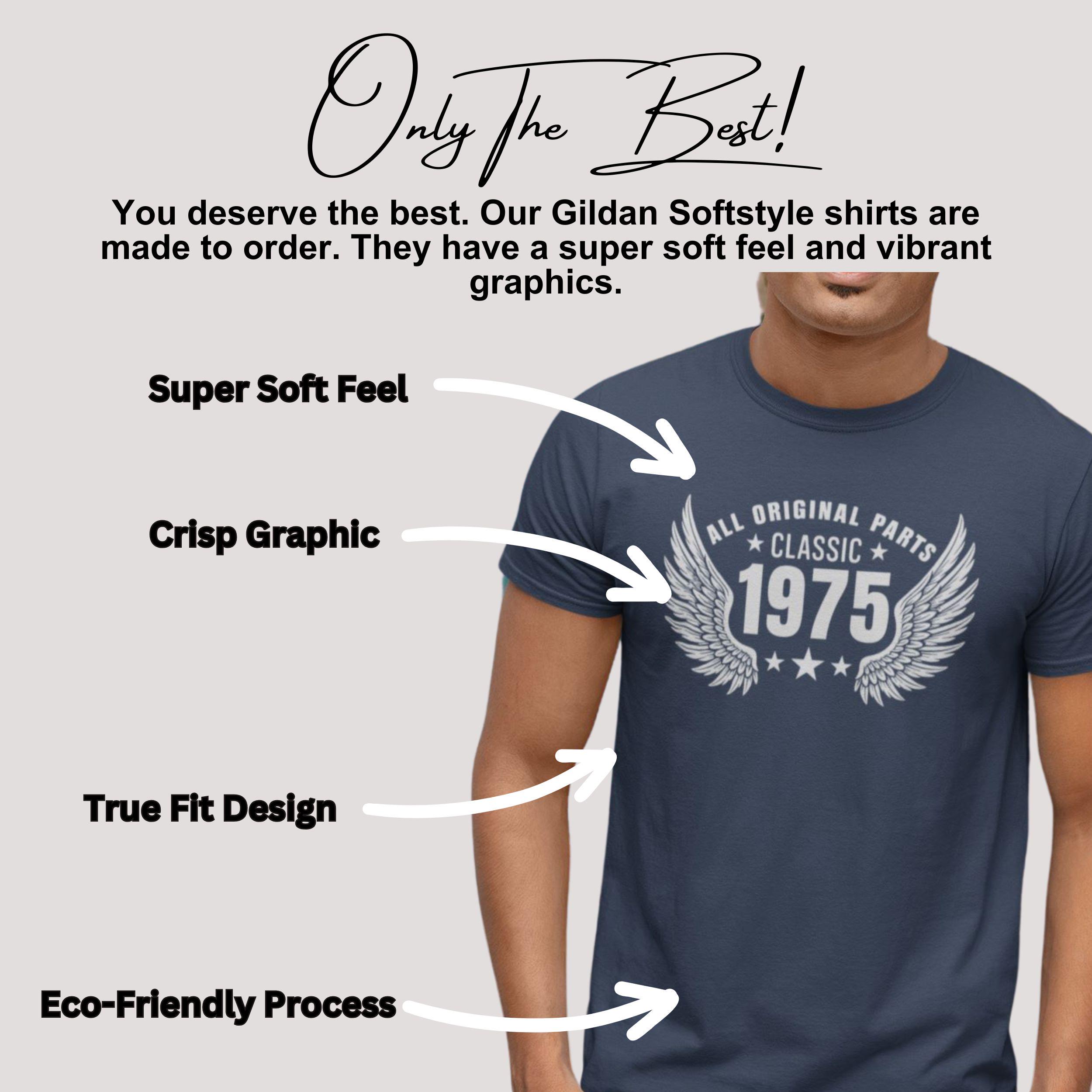 50th Birthday Shirt For Men - Est. 1975 Retro Gift, Personalized Custom T-Shirt - View #10