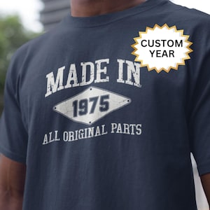 1974 Birthday Shirt, 50th Birthday Shirt for Men, 1975 Vintage Birthday T-Shirt, Man 50th Gift TShirt, 1975 Birthday shirts, 1975 Women Tee