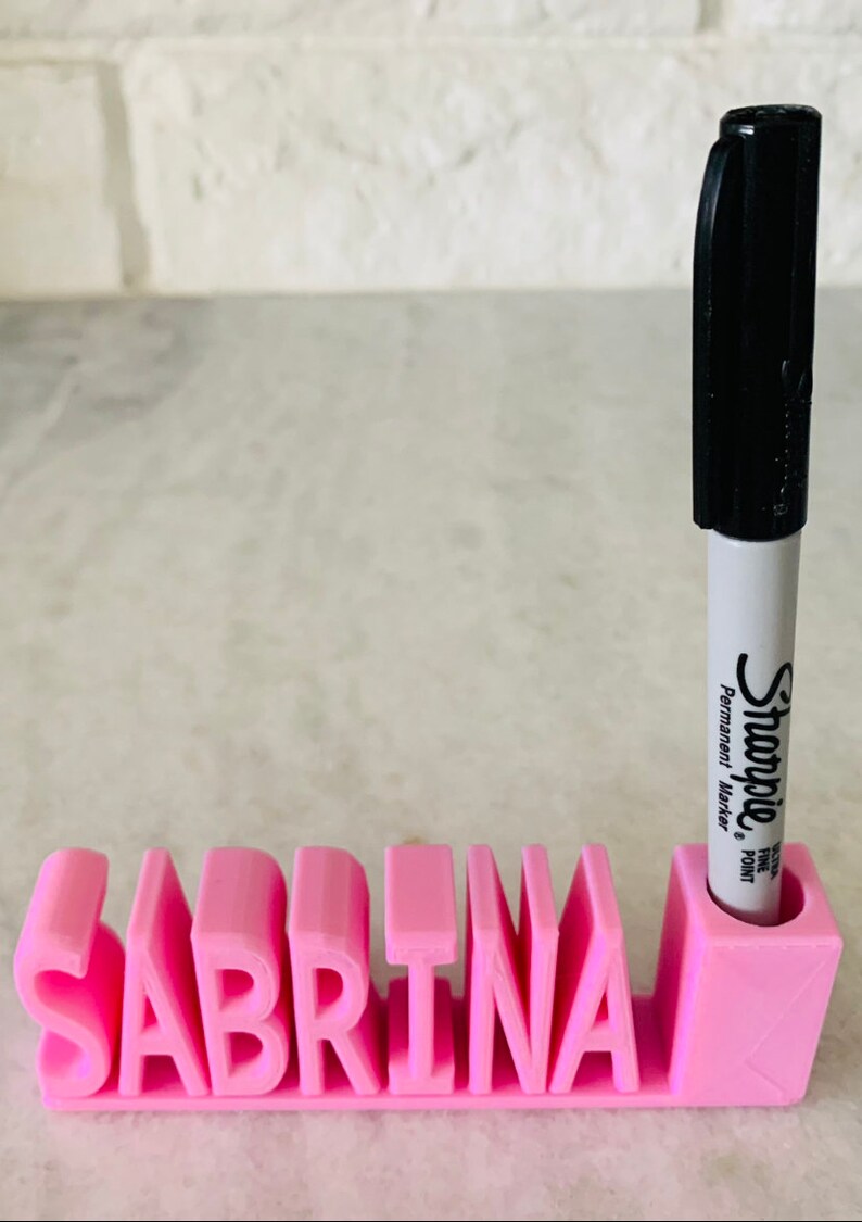 Personalized Name Plate Pen Holder Desktop Pen Holder Teacher Gift