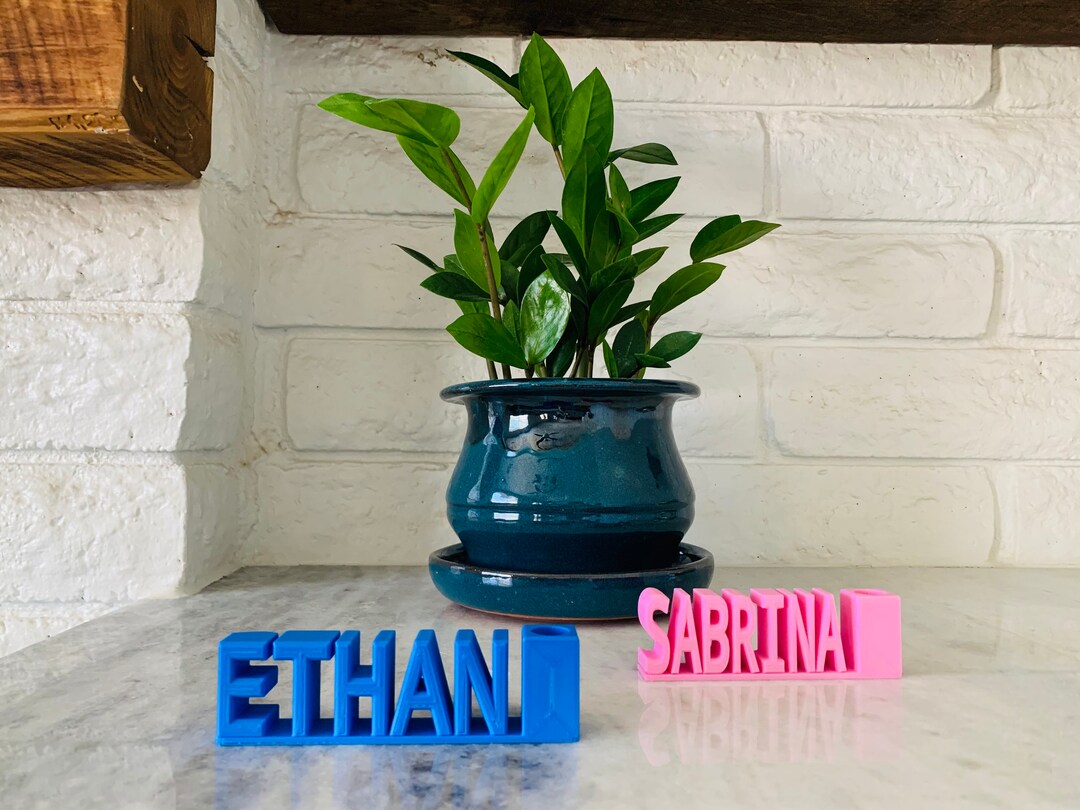 Personalized Name Plate Pen Holder Desktop Pen Holder Teacher Gift