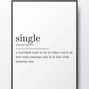 Single Definition Print