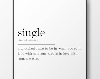 Single Definition Print