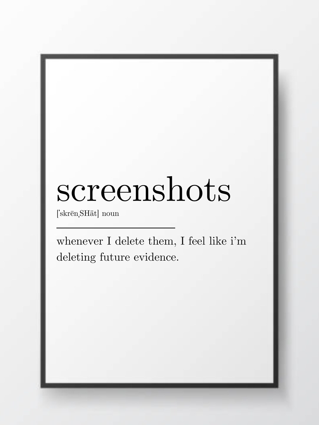 Screenshots Definition Print Etsy