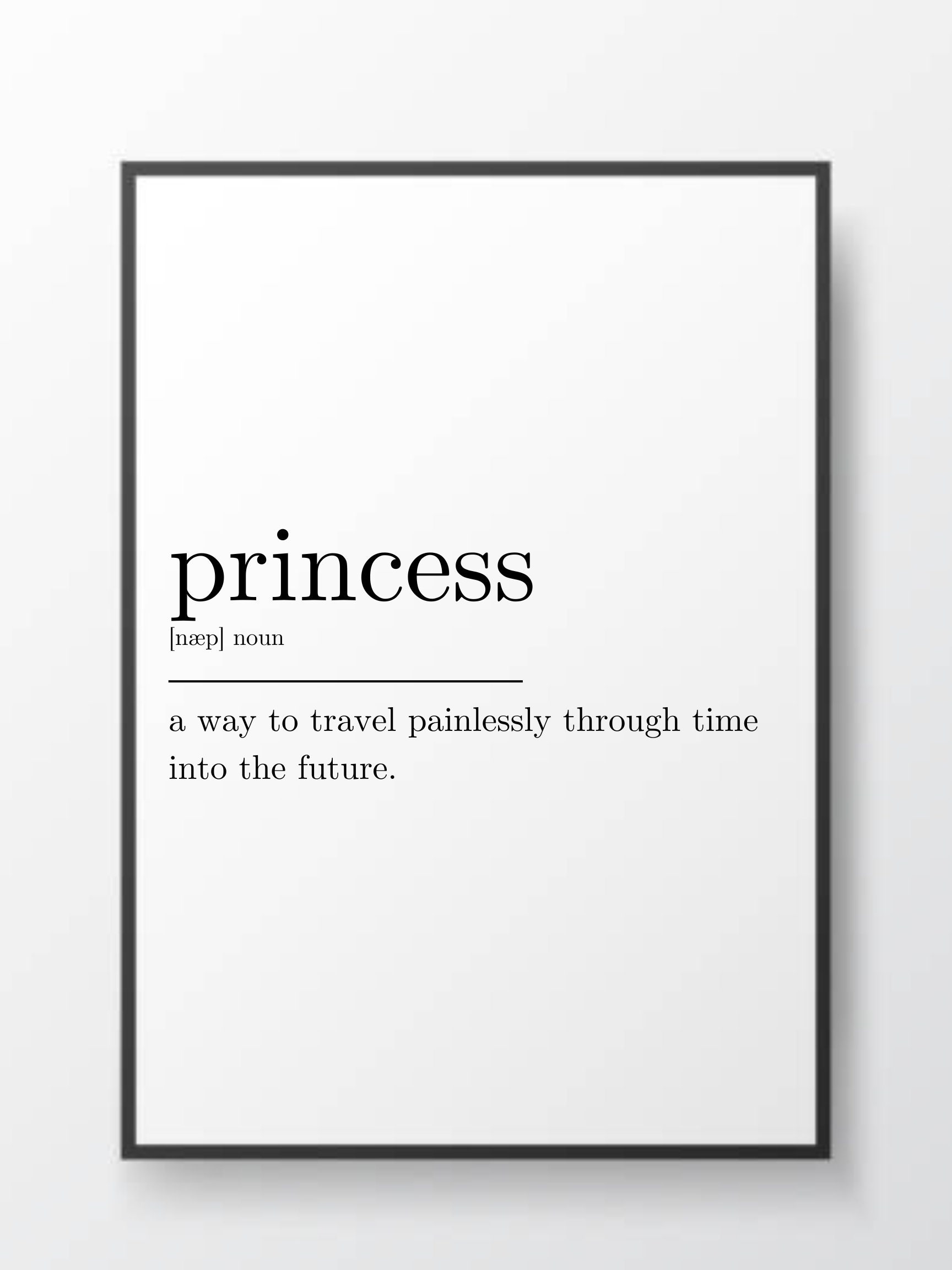 Princess Definition Print - Etsy
