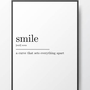 Smile Definition Print