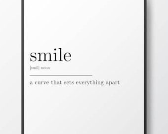 Smile Definition Print