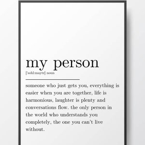 My Person Definition Print