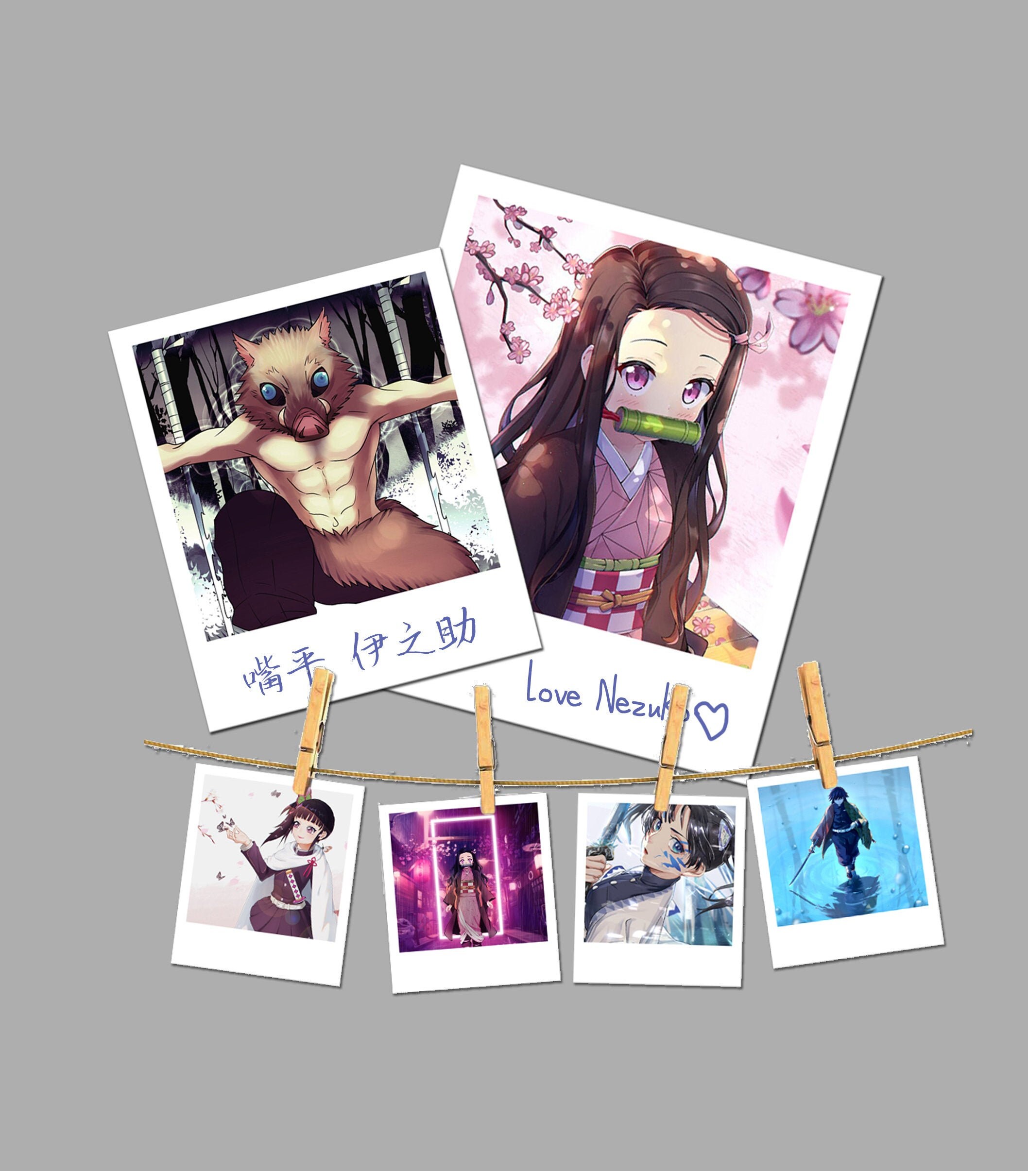 Demon Slayer Polaroid Style Prints Set Of 4 Bedroom Etsy Demon Slayer Polaroid Style Prints Set Of 4 Bedroom Etsy