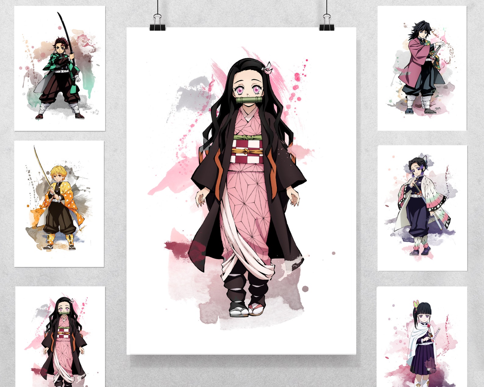 Demon Slayer Art Prints Wall Bedroom Decor Anime Gift Etsy UK