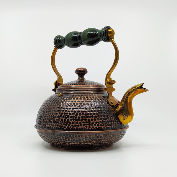 Handmade Copper Teapot,Copper Teapot,Herbal Tea Kettle,Copper Gift,Copper Coffee Pot,Copper Brass Kettle,Vintage Style Copper Teapot