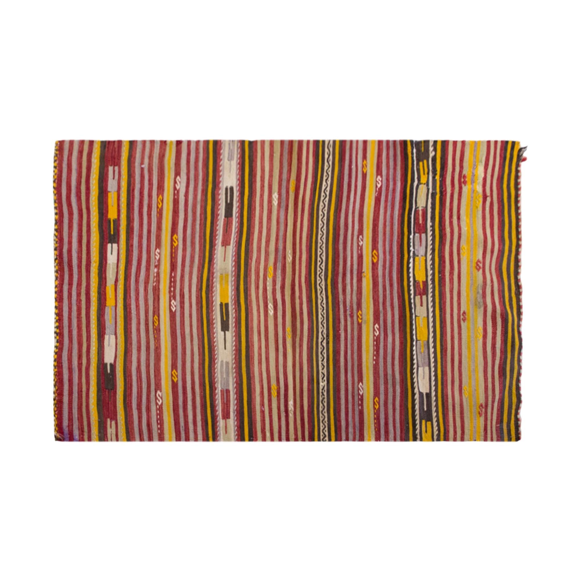 Sunlit Threads of Afyon, Vintage Turkish Rug, 90 X 142 Cm, Vintage