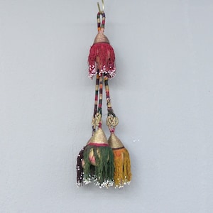 15&quot; inches, Tassel, Vintage Tent Decor, Old Tassel,Ethnic Accessory,wall hanging