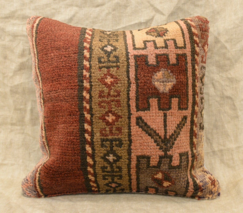 vintage Rug pillow cover,15x15 inc,cushion cover,Rug pillow cover,handmade Rug cushion cover