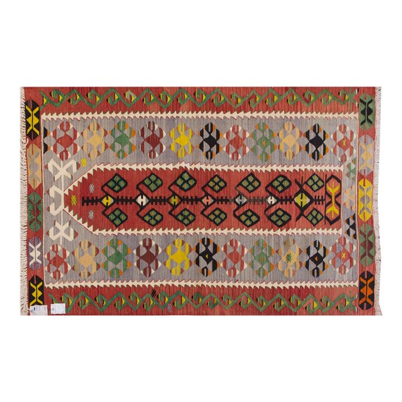 アナトリア産生命の樹、ヴィンテージトルコラグ、5.11 x 3.6フィート