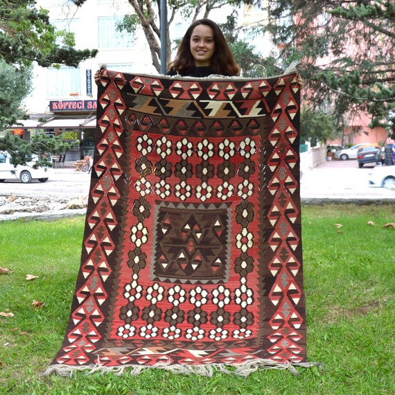 Rug 173,X 110 Cm, 5.7 X 3.6 Ft, Vintage Turkish Kilim Rug Rug 173,X 110 Cm, 5.7 X 3.6 Ft, Vintage Turkish Kilim Rug